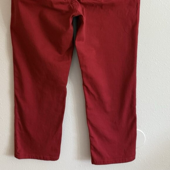LRL Jeans Ralph Lauren Women's SZ 16 Red Straight Stretch Cropped/Ankle - Picture 6 of 14